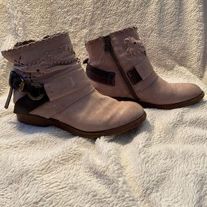 Pink Leather Ankle Booties by A.S.98
